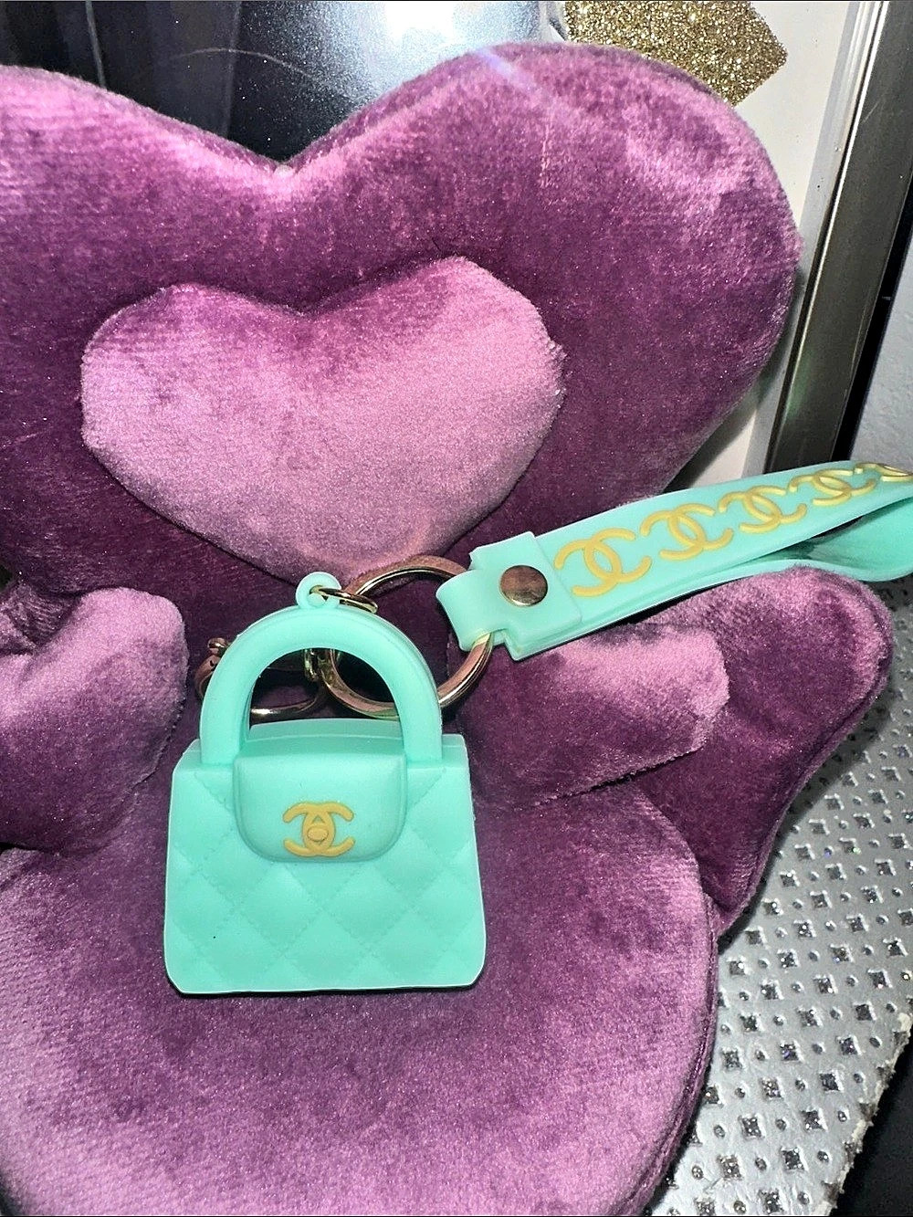 Mini Bag Keychain Green - Picture 2 of 5